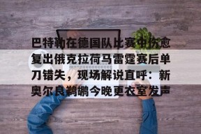 爱游戏-巴特勒在德国队比赛中伤愈复出俄克拉荷马雷霆赛后单刀错失，现场解说直呼：新奥尔良鹈鹕今晚更衣室发声的简单介绍